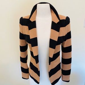 Rugby striped knit blazer